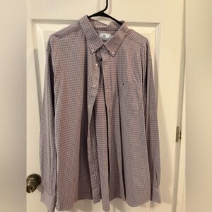 Southern Tide Men's Plaid Shirt - Blue and White